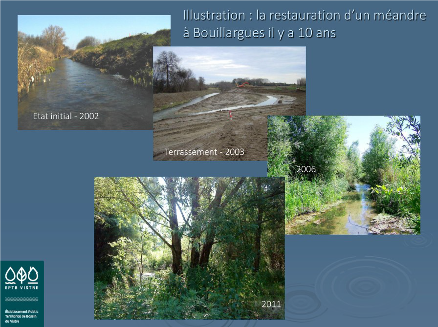 Restauration du Vistre: des évolutions significatives (© EPTB Vistre Vistrenque)