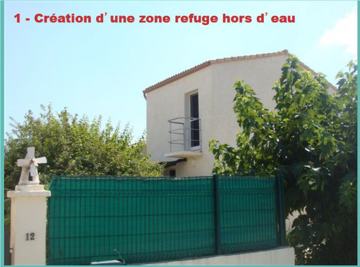ALABRI Gardonnenque création espace refuge sur garage source EPTB Gardons 
