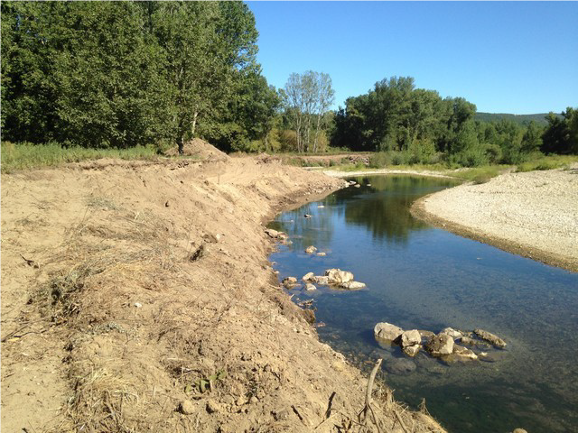 Restauration de la confluence Cèze / Auzonnet à Rivières - Rochegude (© EPTB Cèze)